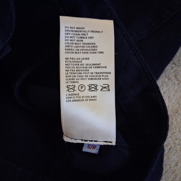 L'Agence Women's Size Small Navy Marine Celine Linen Lightweight Jacket - Picture 9 of 16